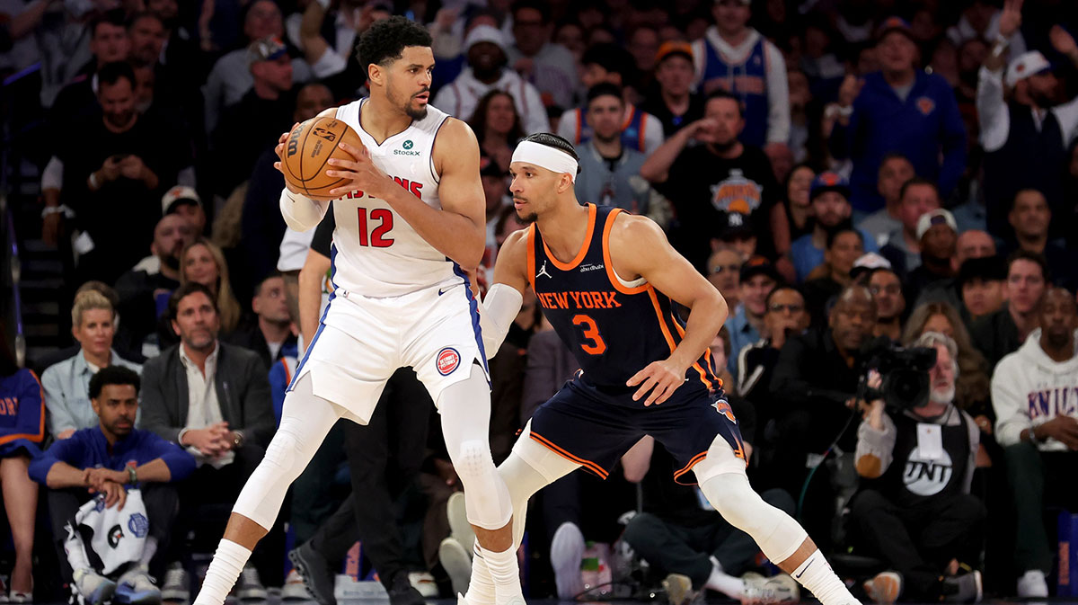 Pistons’ Tobias Harris throws shade at Knicks with smirk on his face