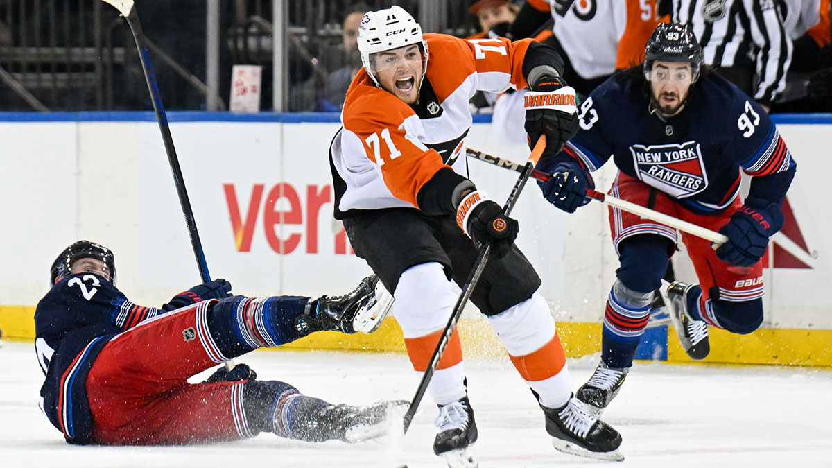 Flyers’ Tyson Foerster vocal on 1st career hat trick vs. Rangers