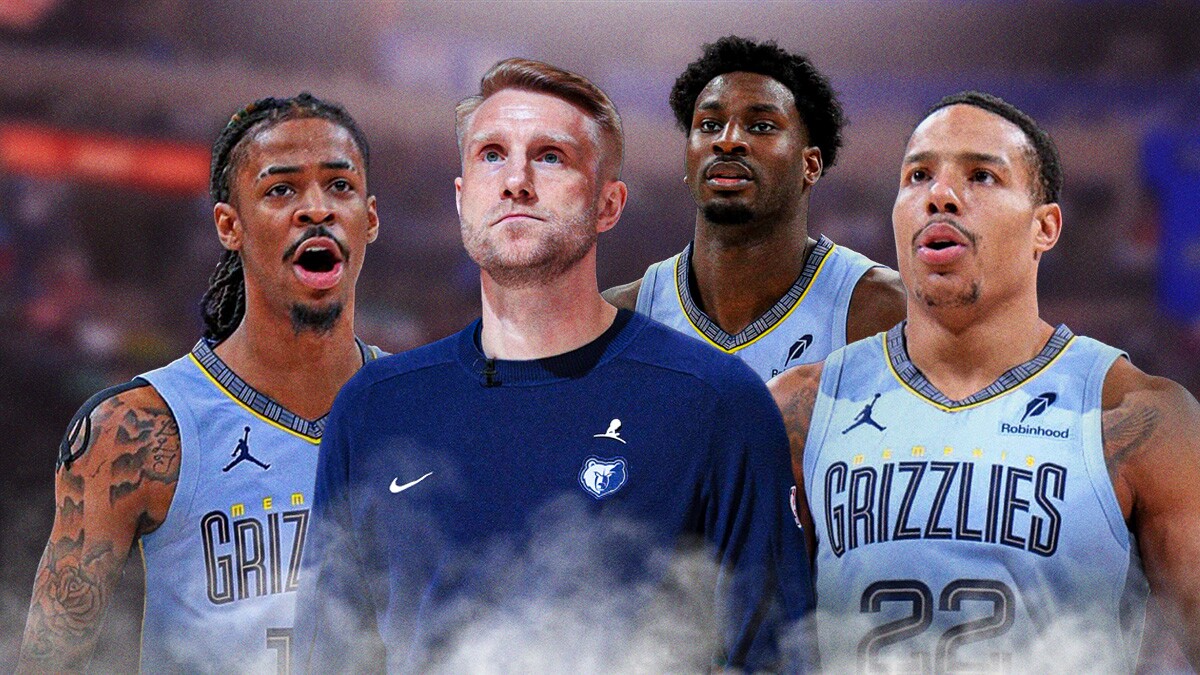 Ja Morant, Desmond Bane, Jaren Jackson Jr., Tuomas Iisalo, Grizzlies logo