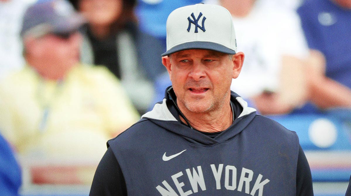 New York Yankees manager Aaron Boone (17) before the game against the Toronto Blue Jays at TD Ballpark.