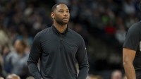 New Orleans Pelicans head coach Willie Green looks on against the Minnesota Timberwolves in the second half at Target Center.
