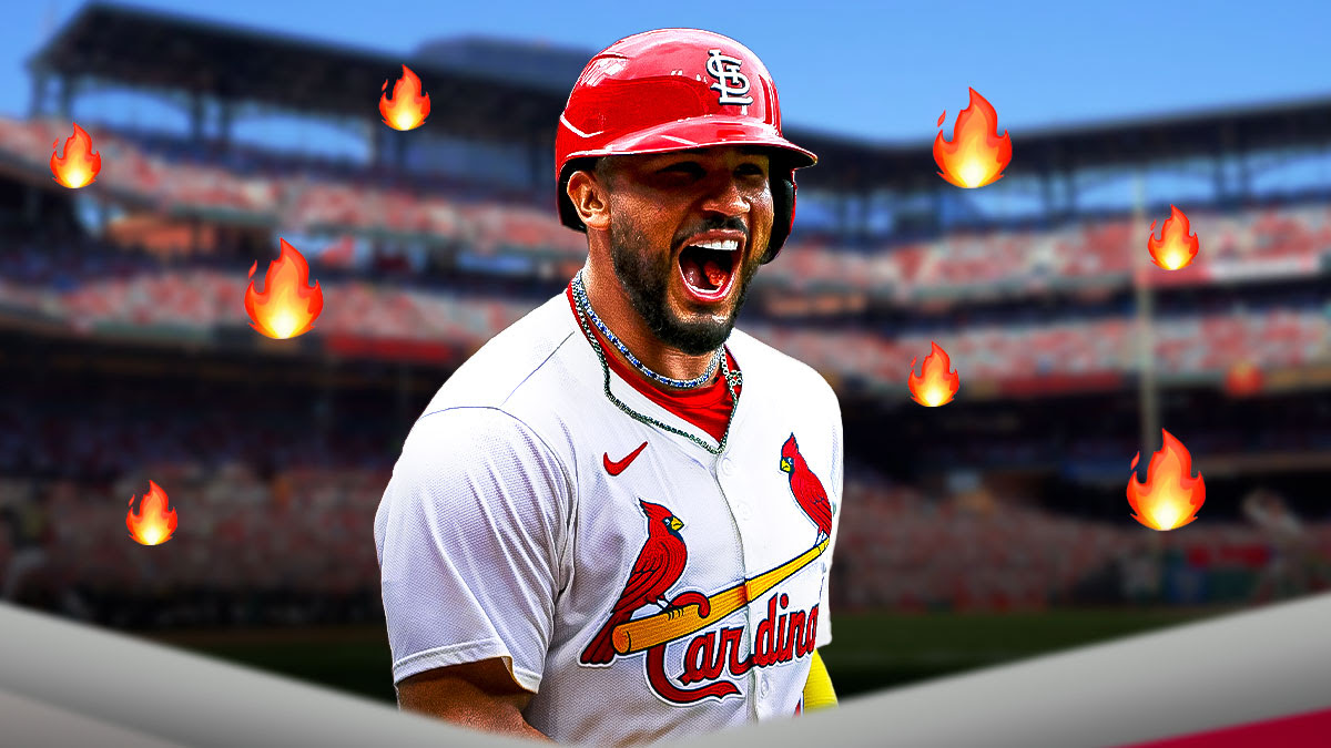 Cardinals' Iván Herrera surrounded by fire