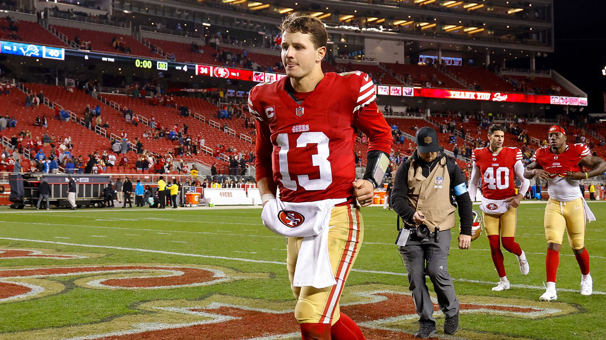 San Francisco 49ers quarterback Brock Purdy (13) during the game against the Detroit Lions at Levi's Stadium.