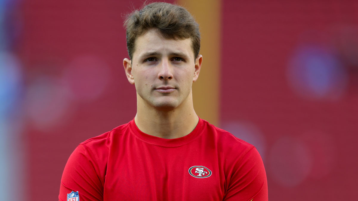 San Francisco 49ers quarterback Brock Purdy (13) before the game against the Detroit Lions at Levi's Stadium.