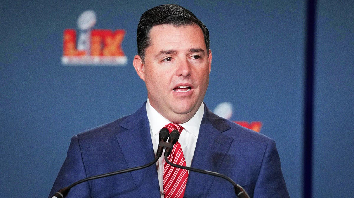 San Francisco 49ers owner and chief executive officer Jed York at the Super Bowl LIX host committee handoff press conference.