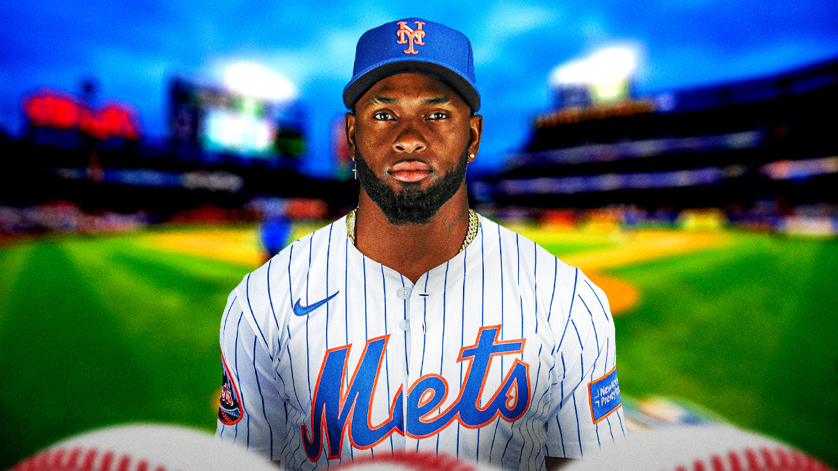 Luis Robert photoshopped in Mets jersey