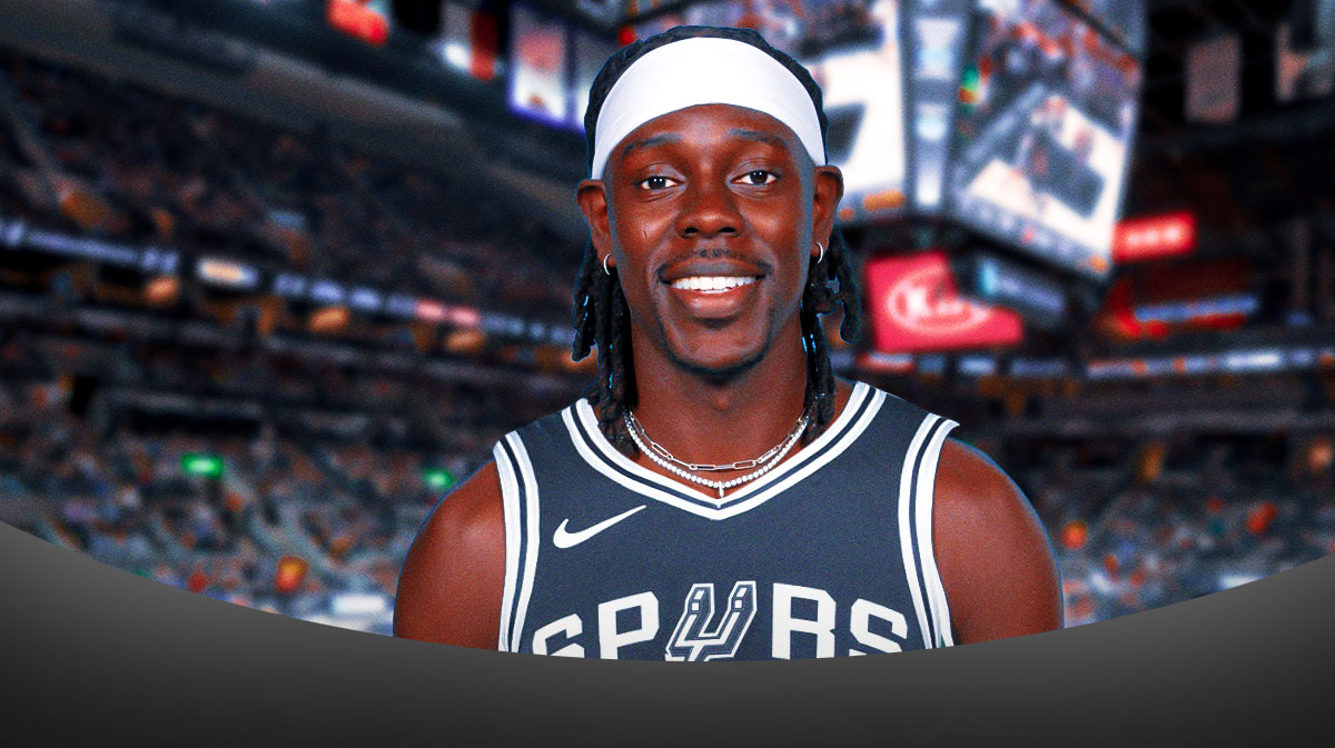 Jrue Holiday photoshopped in Spurs jersey.
