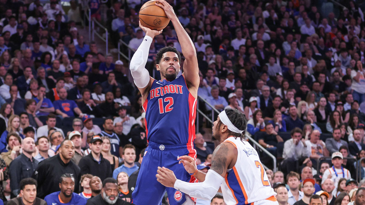 Detroit Pistons forward Tobias Harris (12) during game five of first round for the 2025 NBA Playoffs at Madison Square Garden.