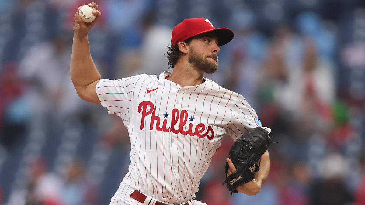 Philadelphia Phillies pitcher Aaron Nola (27) throws a pitch during the first inning against the St. Louis Cardinals at Citizens Bank Park.