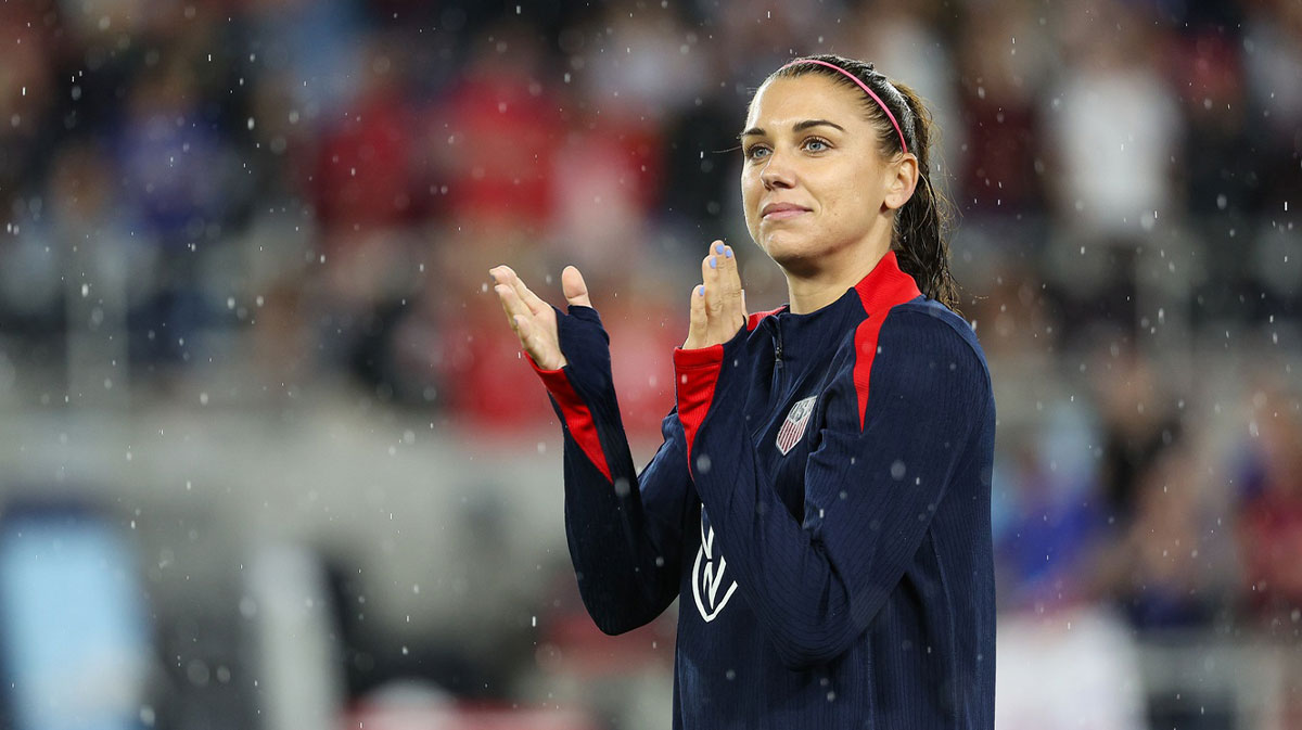 US Women’s National Team forward Alex Morgan (13) celebrates the teams win after the game against the Korea Republic at Allianz Field.