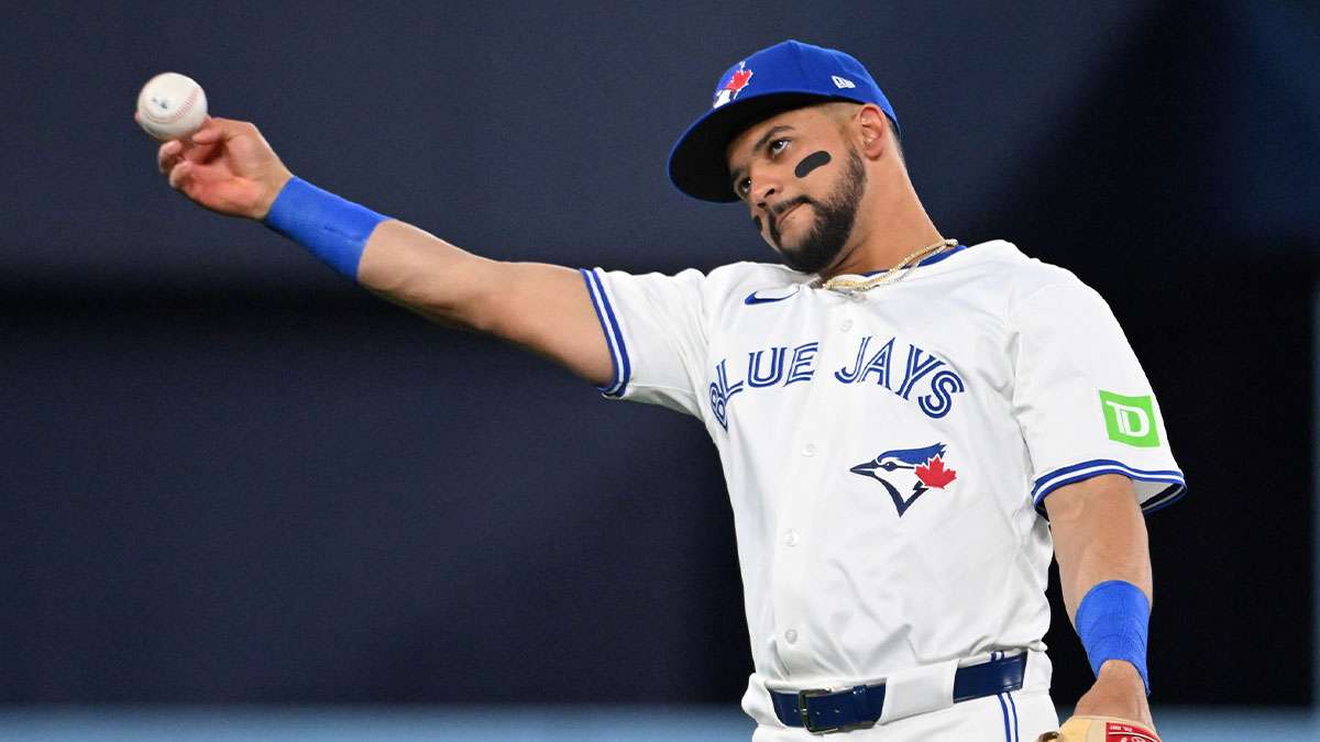 Toronto Blue Jays designated hitter Anthony Santander (25) warms up before playing the Tampa Bay Rays at Rogers Centre.