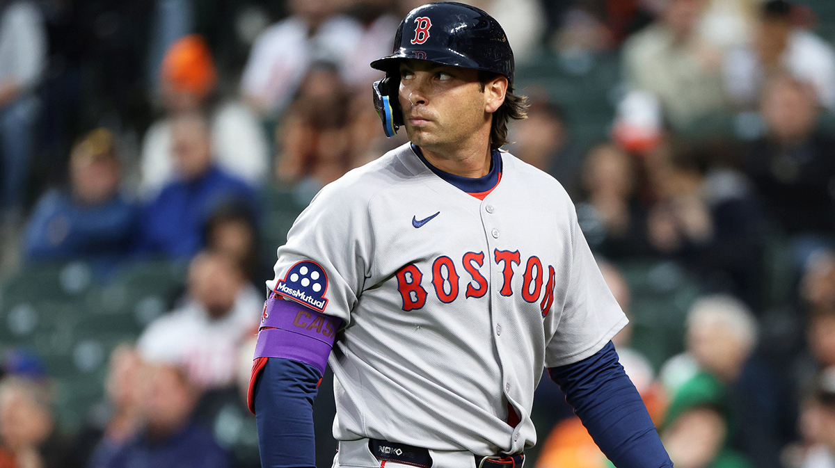 Boston Red Sox first baseman Triston Casas (36) looks on during the second inning against the Baltimore Orioles at Oriole Park at Camden Yards.