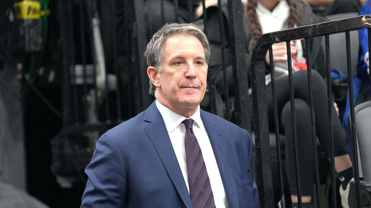 Toronto Maple Leafs President and Alternate Governor Brendan Shanahan watched the game Tampa Bay Lightning during the first period at Scotiabank Arena.