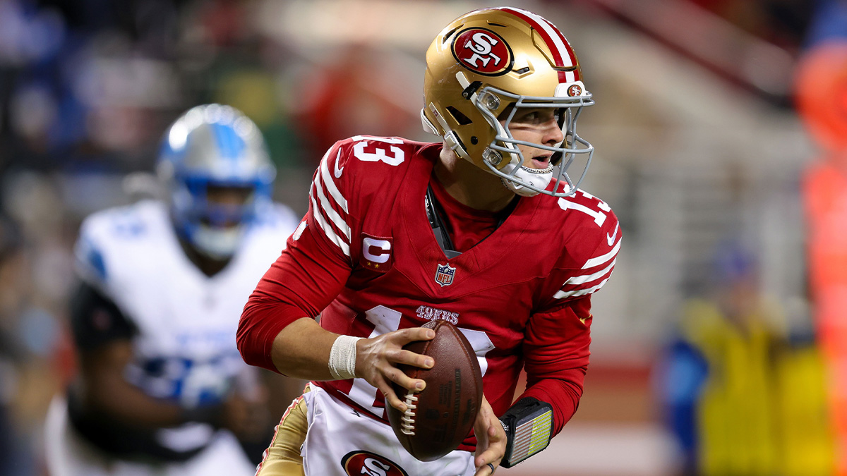 San Francisco 49ers quarterback Brock Purdy (13) during the game against the Detroit Lions at Levi's Stadium.