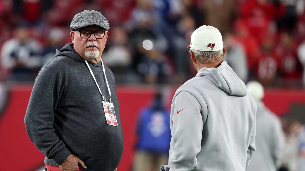 Tampa Bay Buccaneers senior football consultant Bruce Arians before the wild card game against the Dallas Cowboys at Raymond James Stadium.