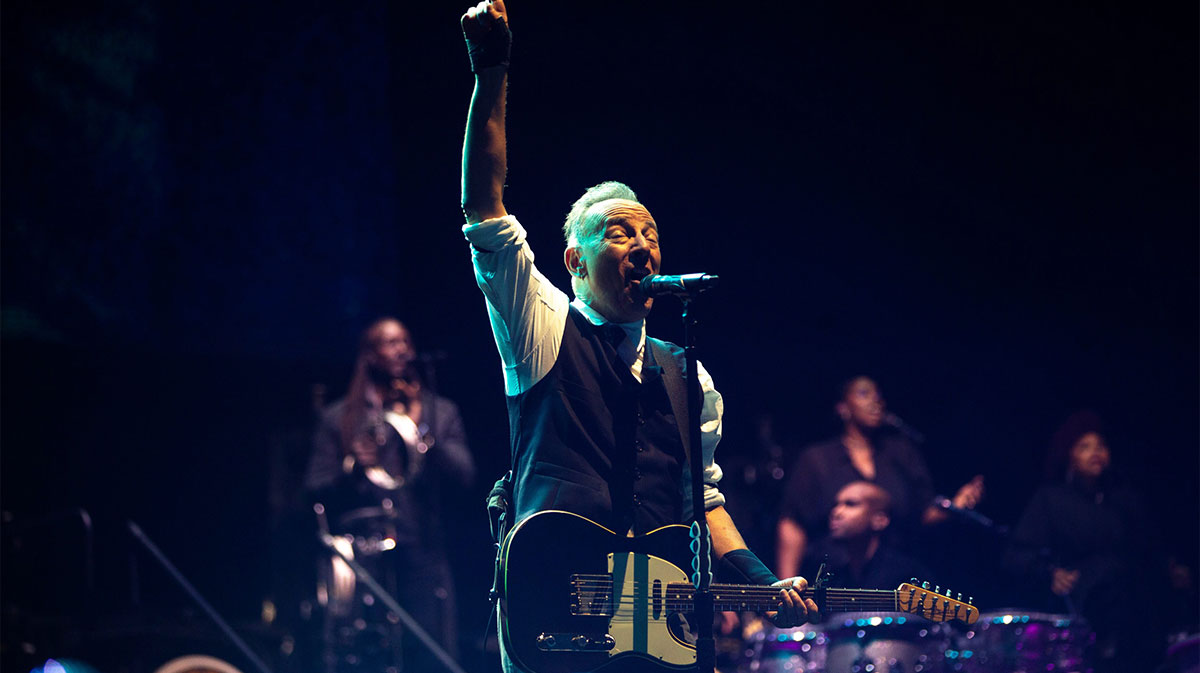 Bruce Springsteen, who took aim at President Donald Trump with his live EP release from his 2025 Land of Hope and Dreams Tour, in Asbury Park.