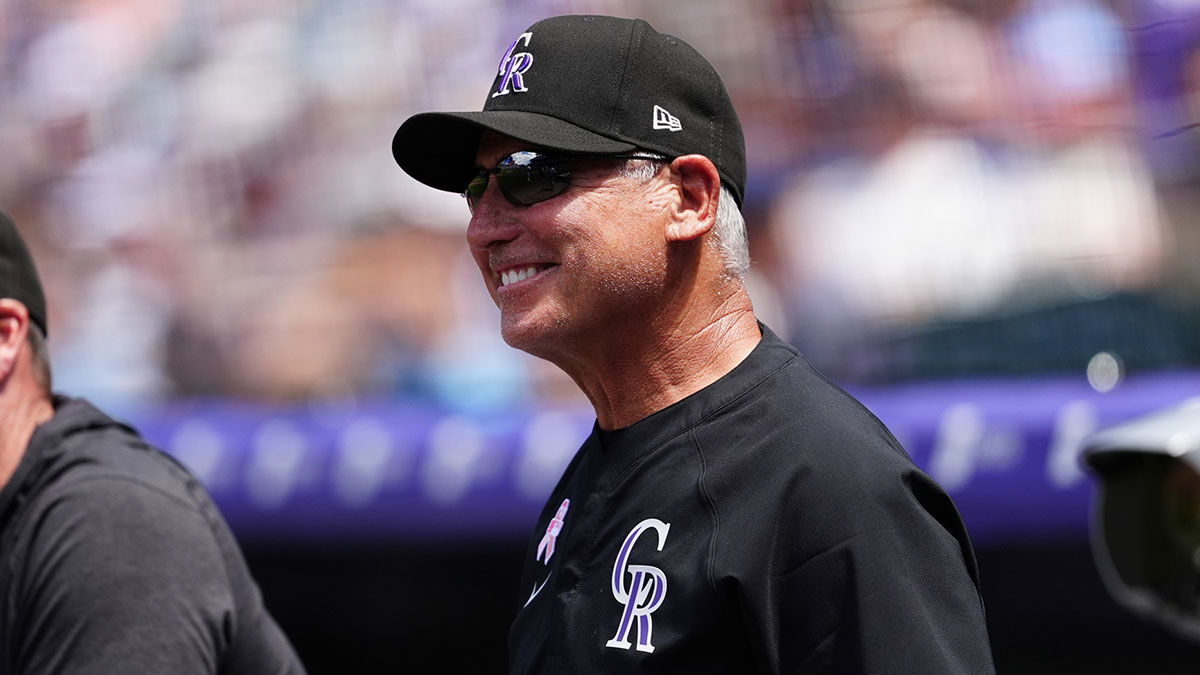 Colorado Rockies manager Bud Black (10) during the first inning against the San Diego Padres at Coors Field.