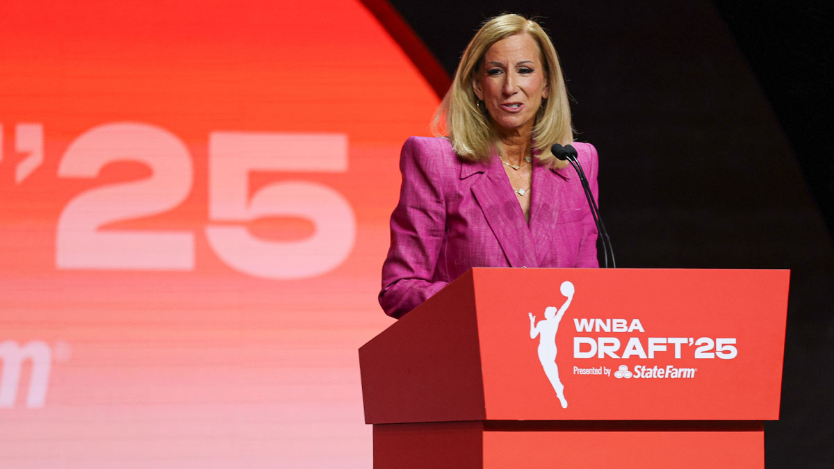 WNBA commissioner Cathy Engelbert during the 2025 WNBA Draft at The Shed at Hudson Yards.