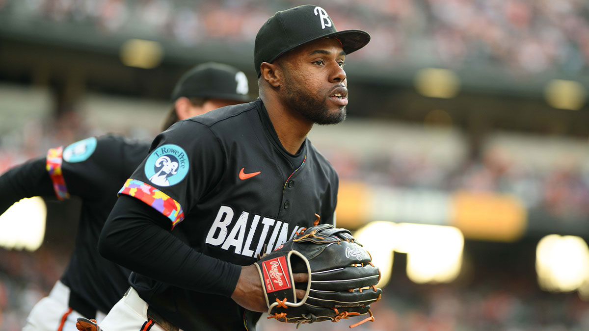 Apr 18, 2025; Baltimore, Maryland, USA; Baltimore Orioles outfielder Cedric Mullins (31) takes the field before the game against the Cincinnati Reds at Oriole Park at Camden Yards. Mandatory Credit: Reggie Hildred-Imagn Images
