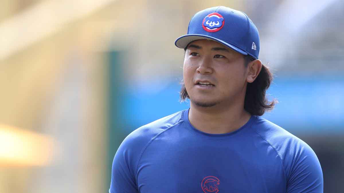 Chicago Cubs pitcher Shota Imanaga (18) looks on before the game against the Pittsburgh Pirates at PNC Park.