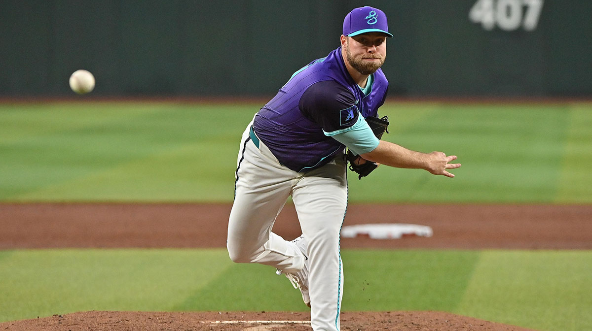 Arizona Diamondbacks pitcher Corbin Burnes (39) throws in the third inning against the Colorado Rockies at Chase Field.