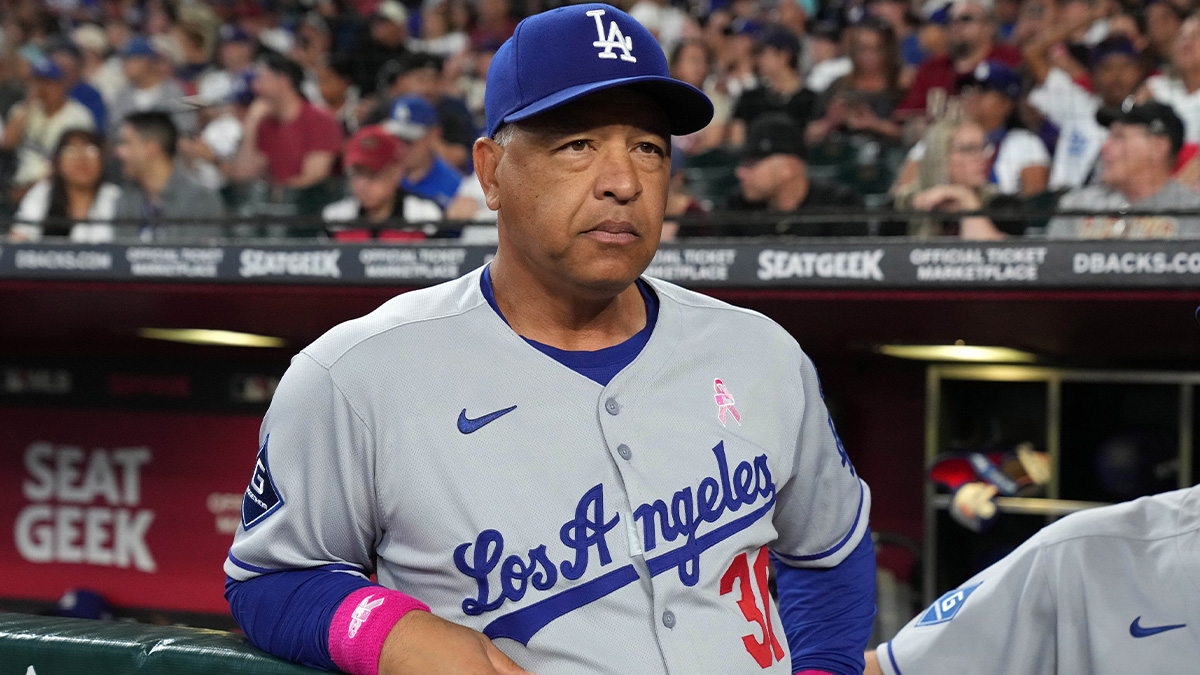 Los Angeles Dodgers manager Dave Roberts (30) gets ready for a game against the Arizona Diamondbacks at Chase Field.