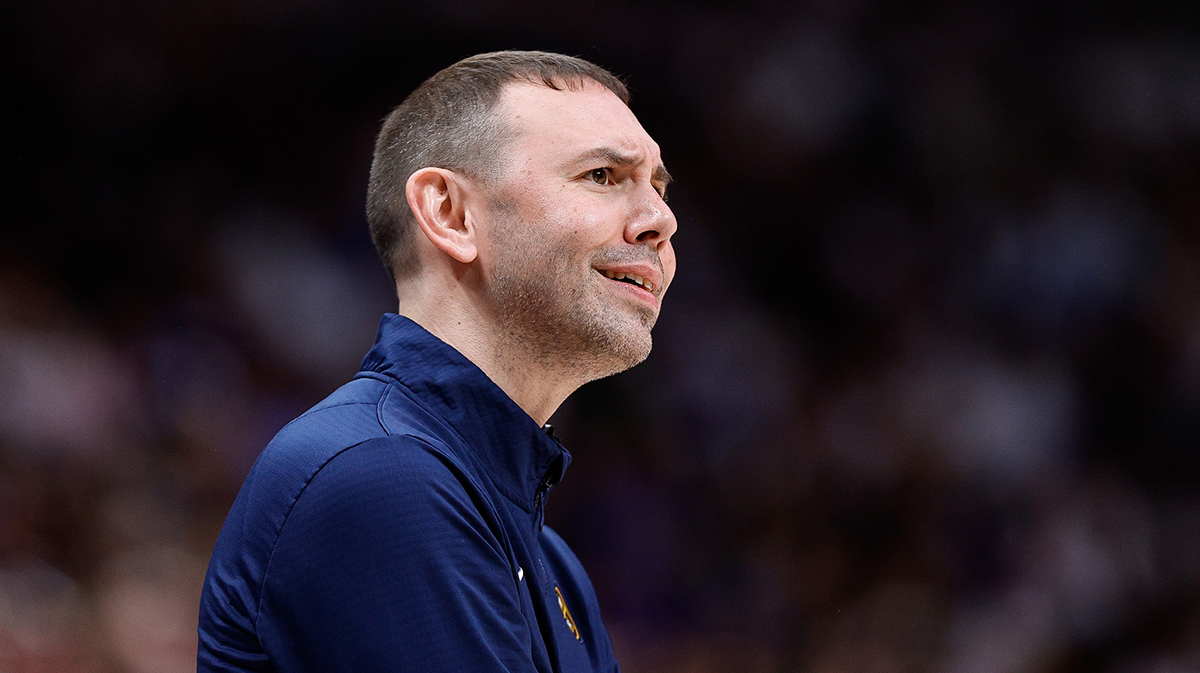Denver Nuggets interim head coach David Adelman in the third quarter against the Oklahoma City Thunder during game six of the second round for the 2025 NBA Playoffs at Ball Arena.