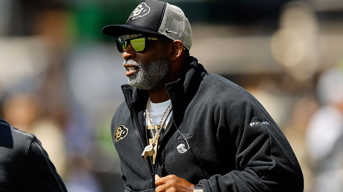 Colorado Buffaloes head coach Deion Sanders during the spring game at Folsom Field.