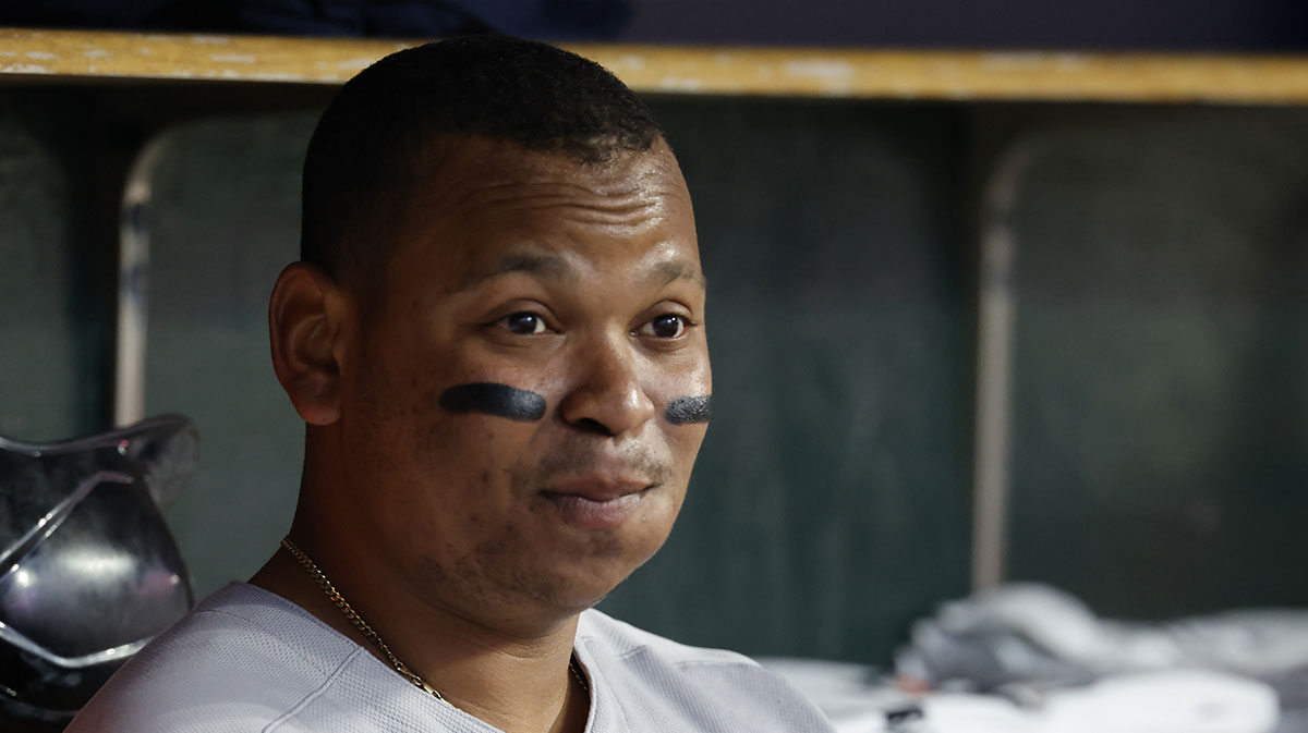 Boston Red Sox third base Rafael Devers (11) sits in dugout sixth inning against the Detroit Tigers at Comerica Park.
