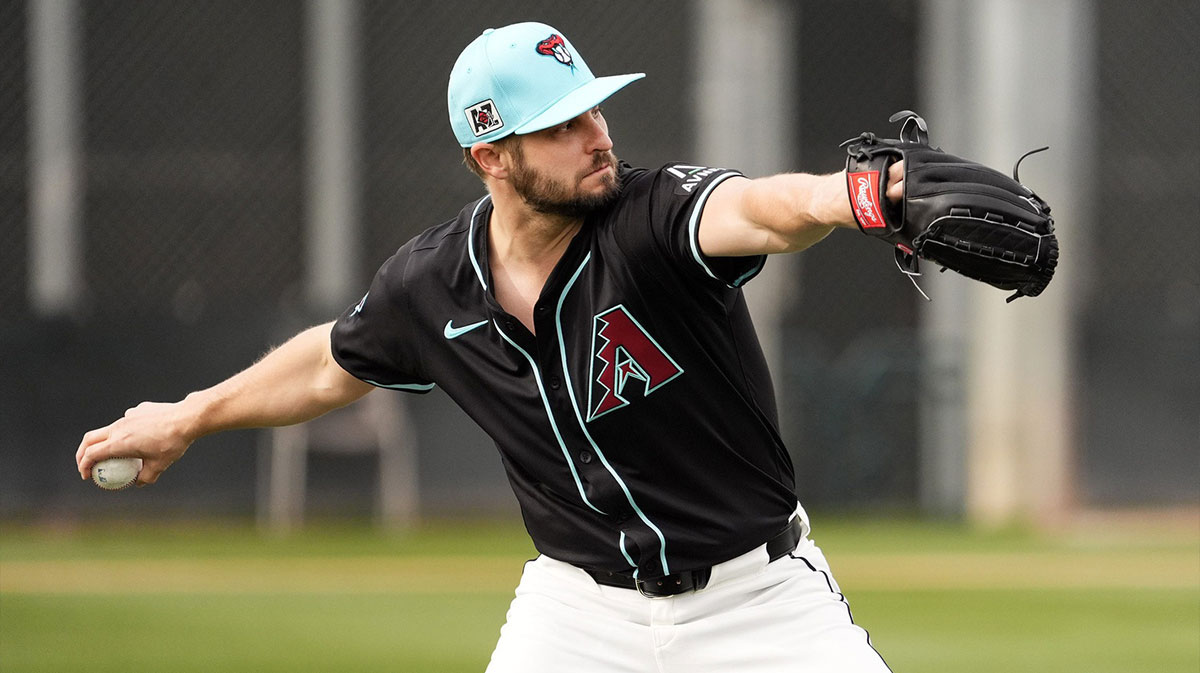 Arizona Diamondbacks pitcher Kendall Graveman during spring training workouts at Salt River Fields at Talking Stick
