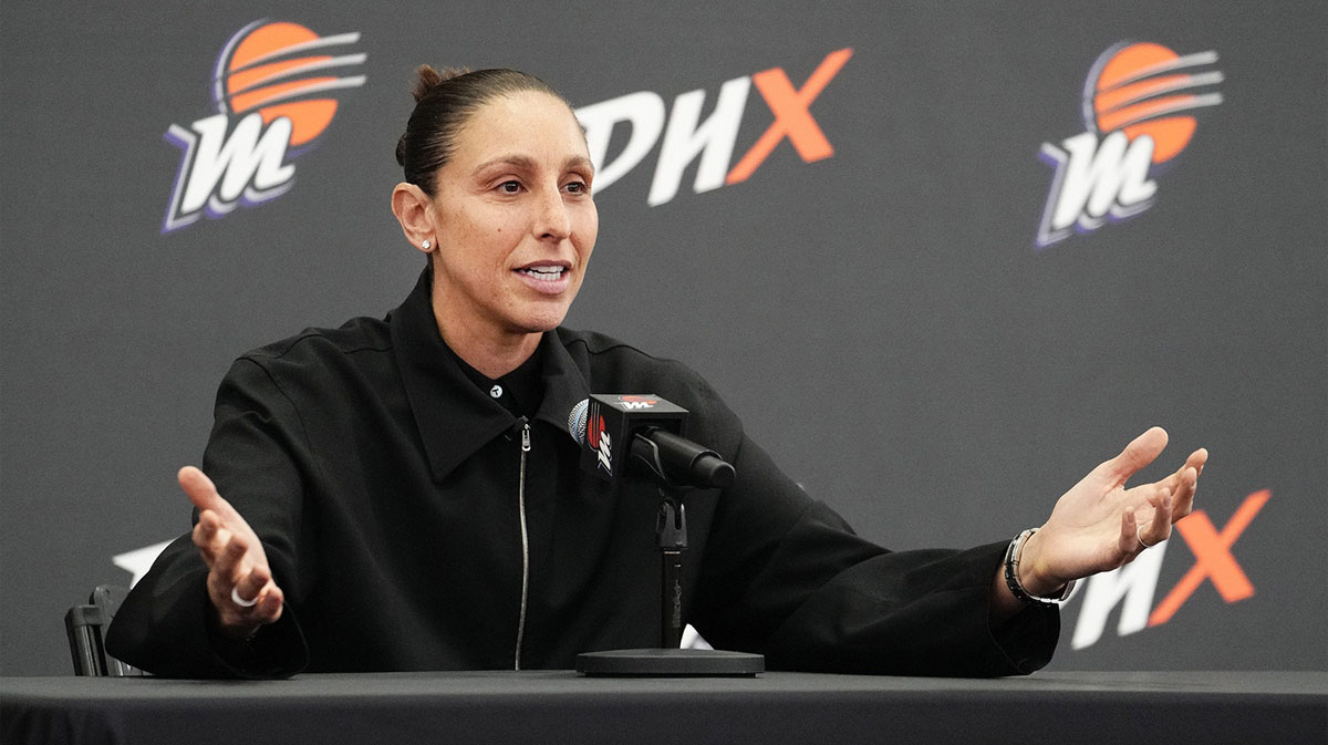 WNBA All-Star Diana Taurasi reflects on her 20 seasons with the Phoenix Mercury during a retirement news conference at the Phoenix Mercury's practice facility on March 13, 2025.