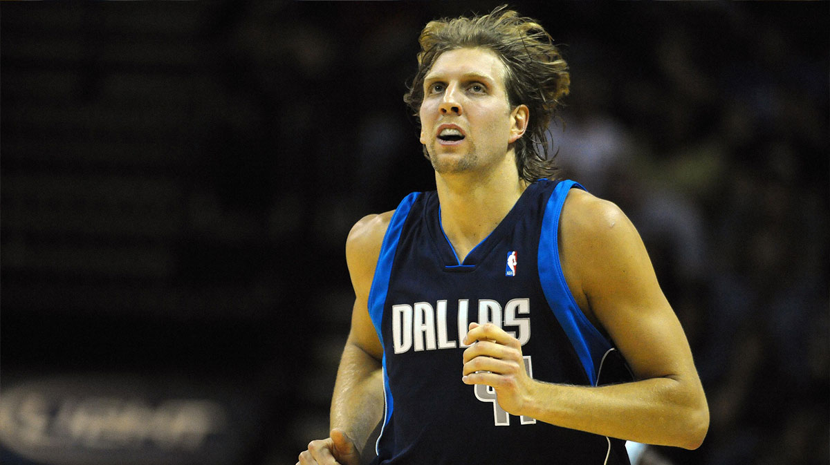 Dallas Mavericks forward Dirk Nowitzki (41) in a game against the San Antonio Spurs during the first quarter at the AT&T Center.