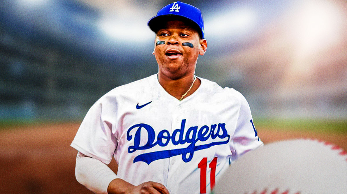 Rafael Devers photoshopped in Dodgers jersey.