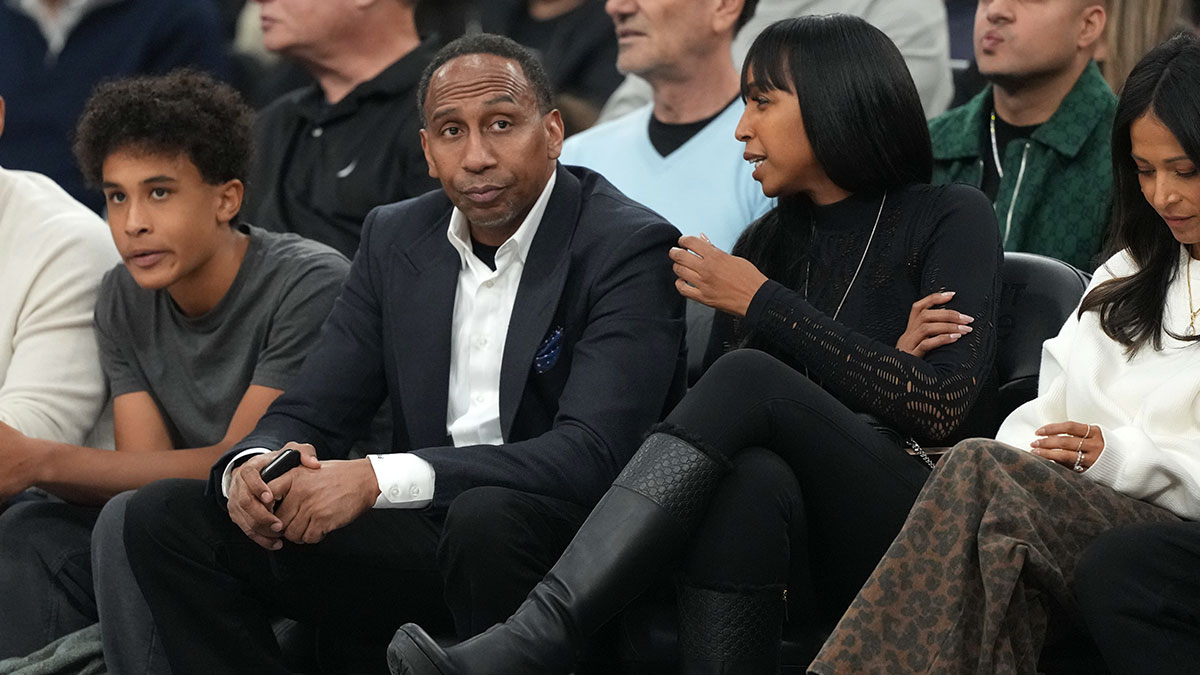 Stephen A. Smith attends game six of first round for the 2025 NBA Playoffs between the Denver Nuggets and the LA Clippers at Intuit Dome
