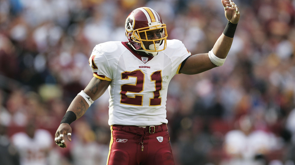 Washington Redskins safety Sean Taylor (21) reacts during the game against the Carolina Panthers at FedEx Field in Landover, MD.