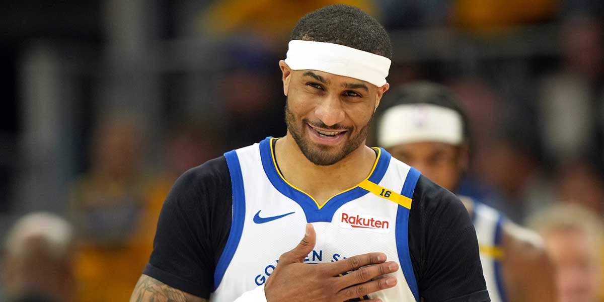 Golden State Warriors guard Gary Payton II (0) during the fourth quarter of game three of first round for the 2024 NBA Playoffs against the Houston Rockets at Chase Center.