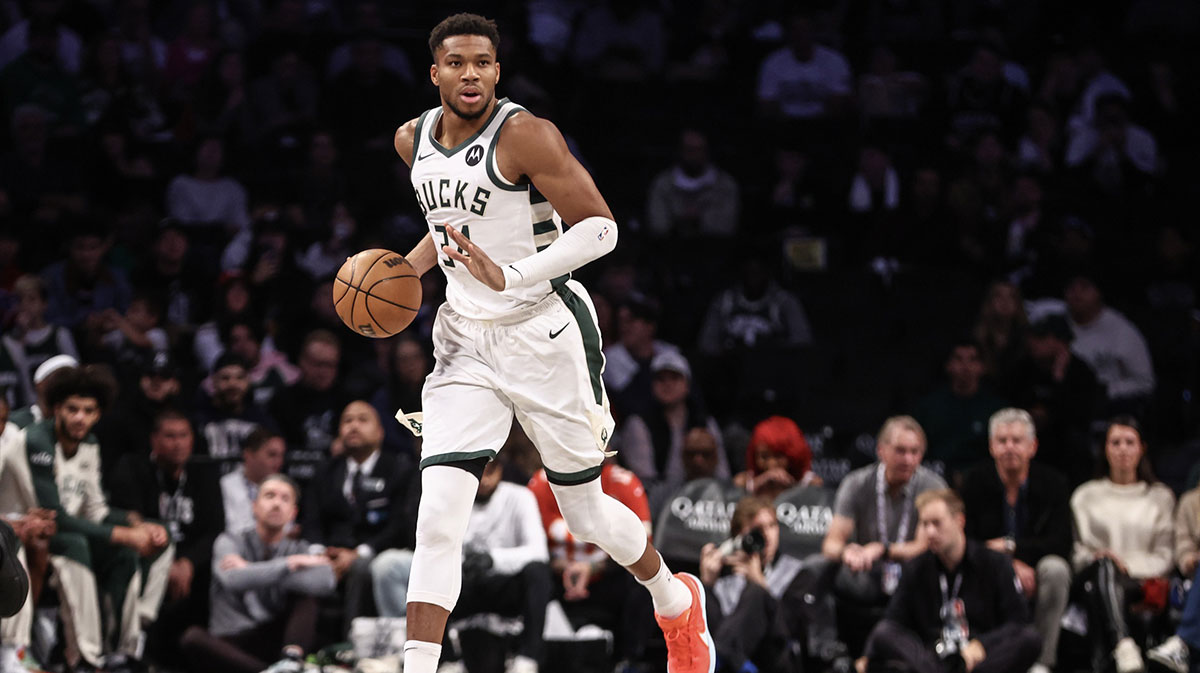 Milwaukee Bucks forward Giannis Antetokounmpo (34) at Barclays Center.