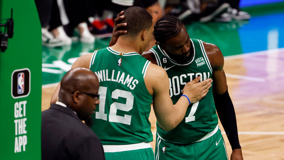 Celtics news: Grant Williams defends Jayson Tatum, Jaylen Brown amid Boston's playoff struggles