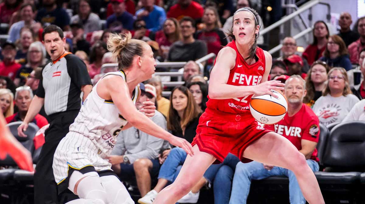 Indiana Fever guard Caitlin Clark (22) attempts a 3-pointer Saturday, May 17, 2025, during a game between the Indiana Fever and the Chicago Sky at Gainbridge Fieldhouse in Indianapolis. The Indiana Fever defeated the Chicago Sky, 93-58.