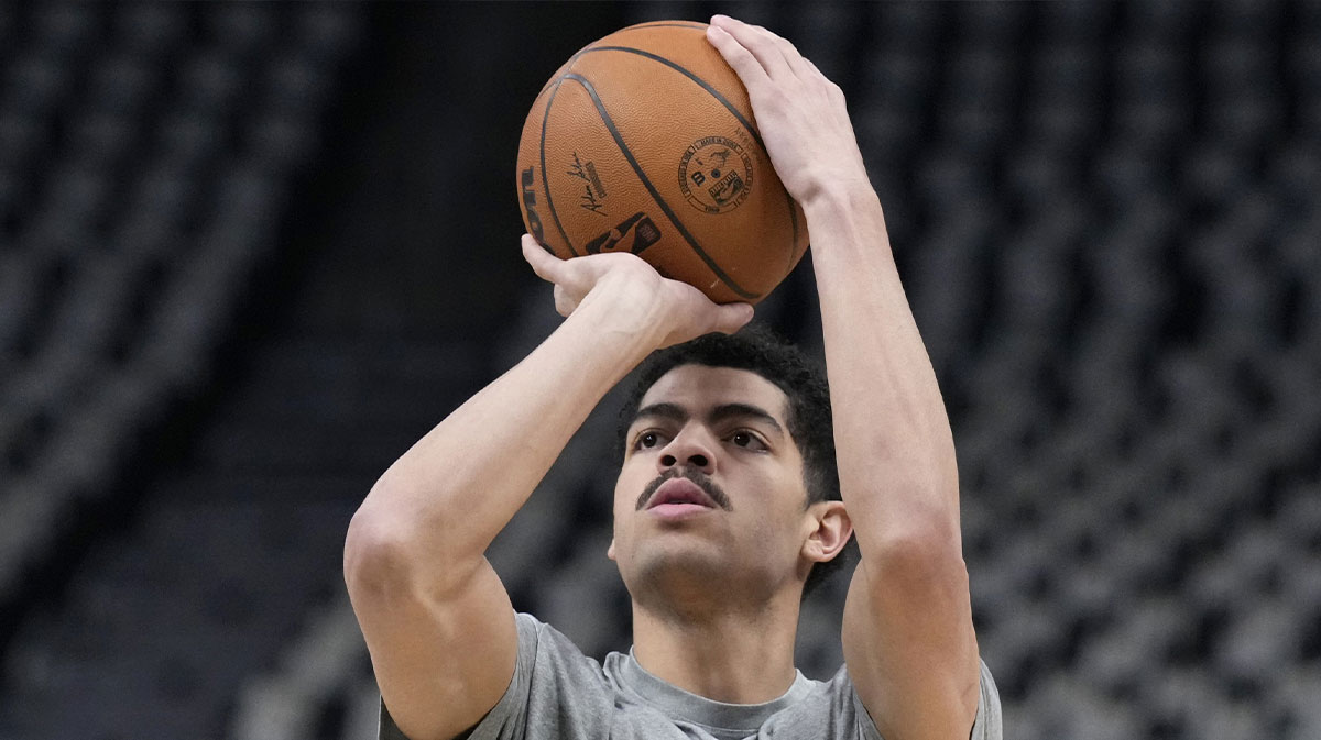 Indiana Pacers guard Ben Sheppard (26) puts up a shot during warmups before game three of first round against the Milwaukee Bucks for the 2024 NBA Playoffs at Fiserv Forum.