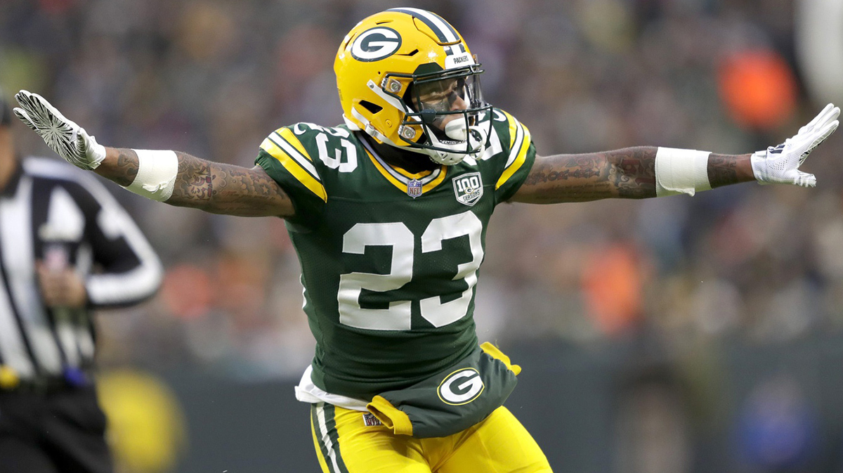 Green Bay Packers cornerback Jaire Alexander against the Miami Dolphins during their football game on Sunday, November 11, 2018, at Lambeau Field