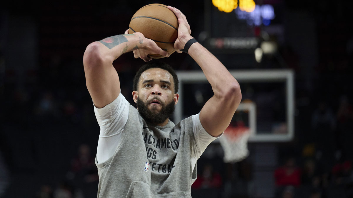 Sacramento Kings center JaVale McGee (00) warms up before a game against the Portland Trail Blazers at Moda Center.