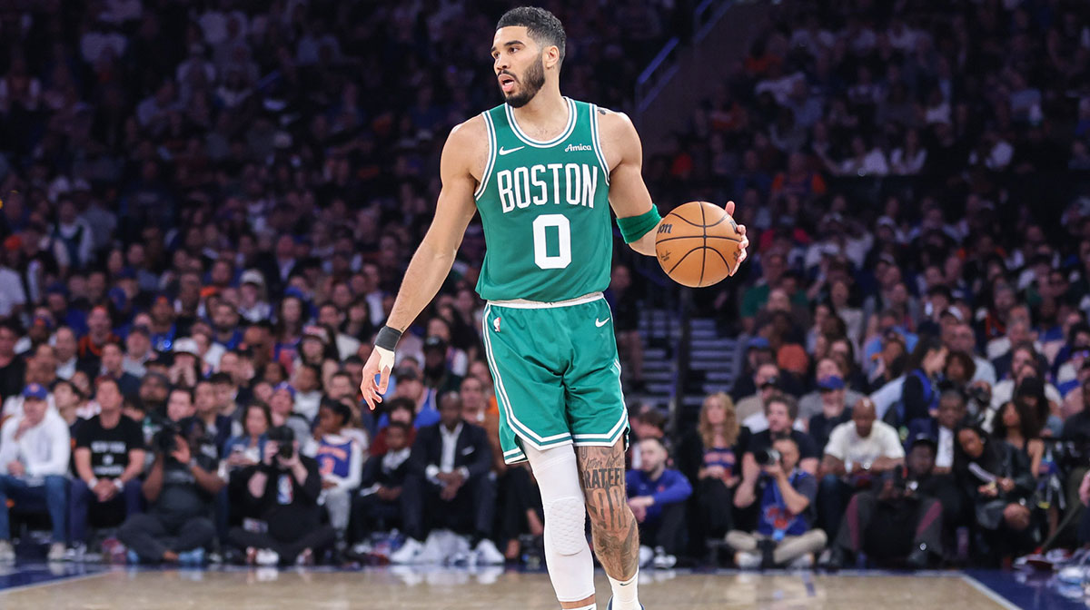 Boston Celtics forward Jayson Tatum (0) during game three of the second round for the 2025 NBA Playoffs at Madison Square Garden.
