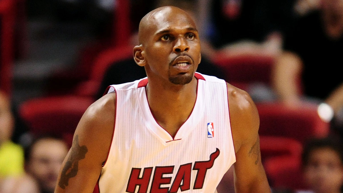 Miami Heat guard Jerry Stackhouse against the Phoenix Suns at the American Airlines Arena. Miami defeated Phoenix 123-96.