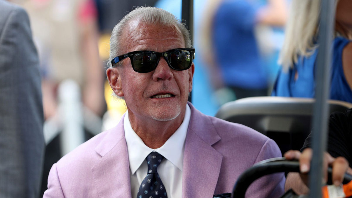 Indianapolis Colts owner Jim Irsay before the start of their game against the Los Angeles Chargers at Dignity Health Sports Park in Carson, CA., on Sunday, Sept., 8, 2019. Indianapolis Colts Play The Los Angeles Chargers In Their Nfl Season Opener