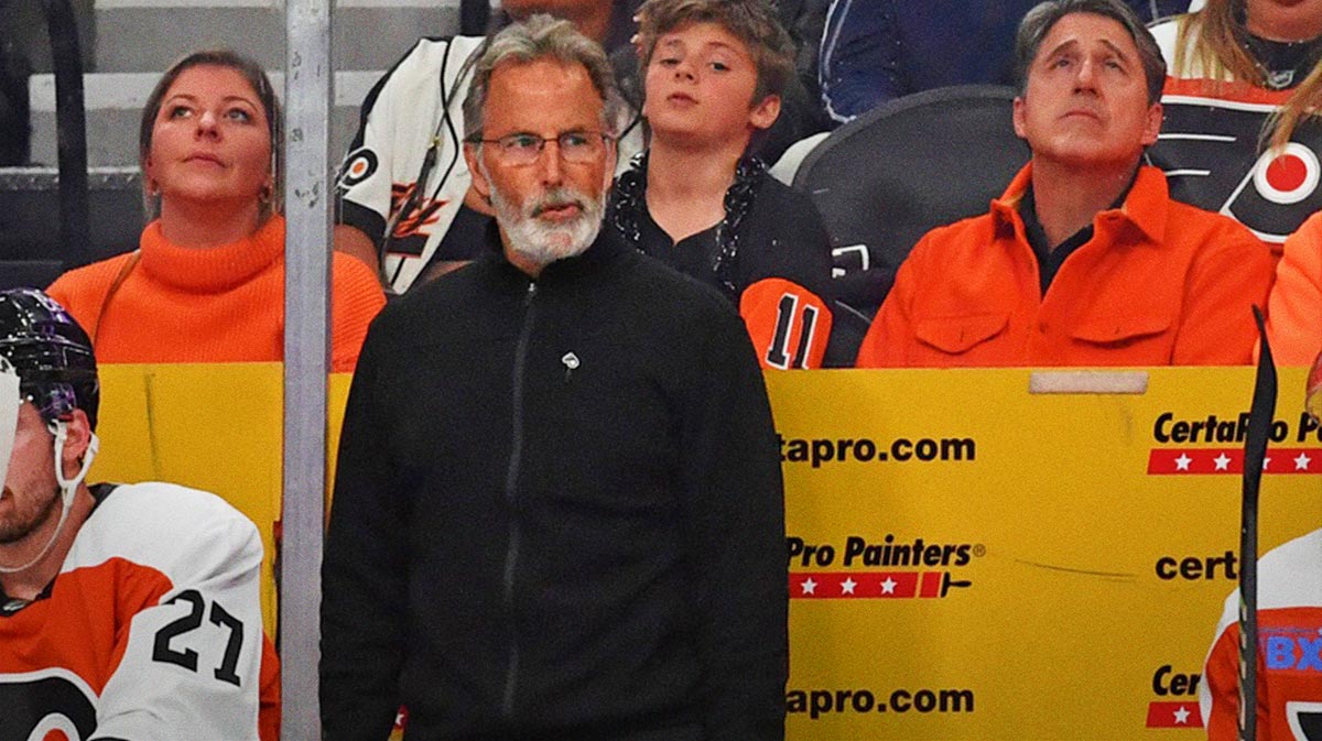 Philadelphia Flyers head coach John Tortorella against the Washington Capitals at Wells Fargo Center