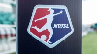 Jul 6, 2024; Kansas City, Missouri, USA; The NWSL logo is seen before a match between the Orlando Pride and the Kansas City Current at CPKC Stadium. Mandatory Credit: Nick Tre. Smith-Imagn Images