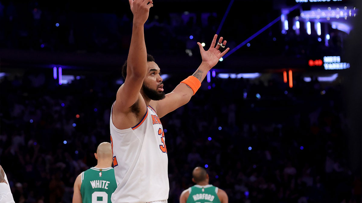 Knicks’ Karl-Anthony Towns trolls Celtics with ‘F**k Boston’ shirt at Mets-Yankees game