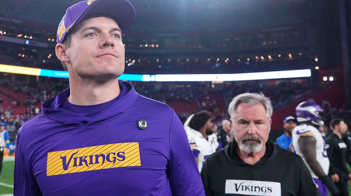 Minnesota Vikings head coach Kevin O'Connell after the NFC wild card game against the Los Angeles Rams at State Farm Stadium.