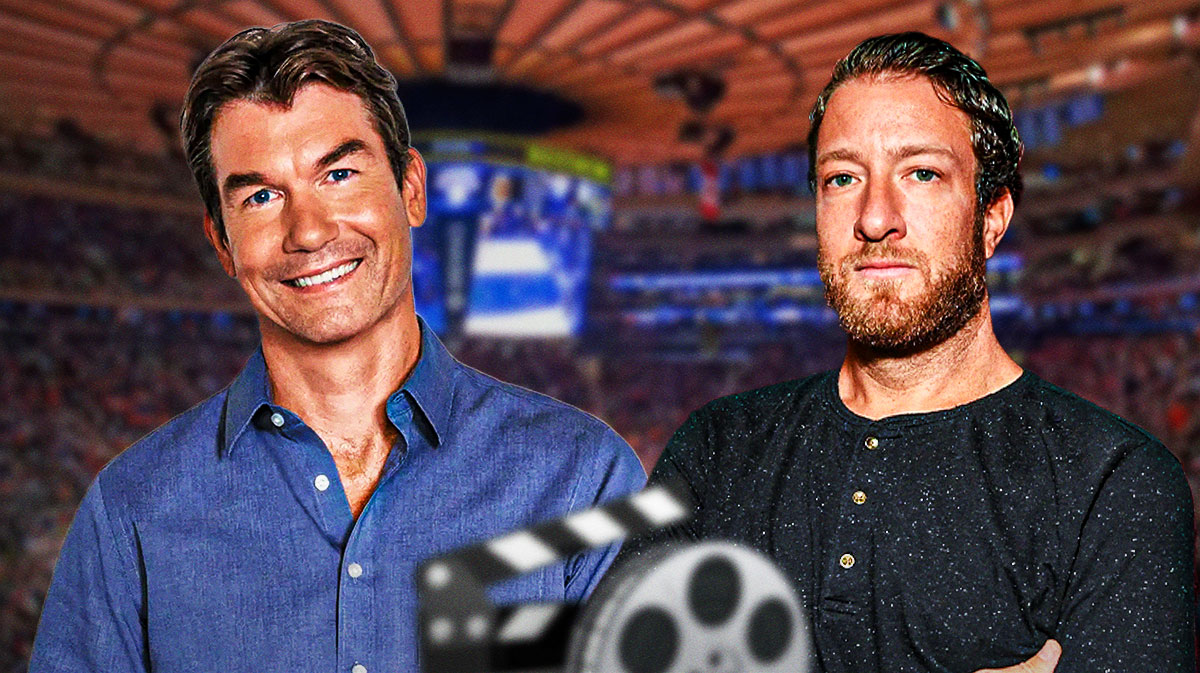 New York Knicks fan Jerry O'Connell — aka Mr. Bing Bong — and Barstool Sports Dave Portnoy, who is a Boston Celtics fan, who have beef that will be resumed after their playoff series.